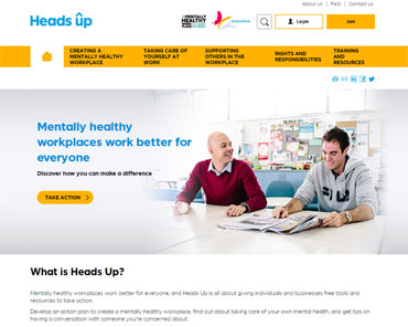 Heads Up creating a mentally healthy workplace